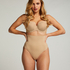 String raffermissant taille haute sans coutures, Beige