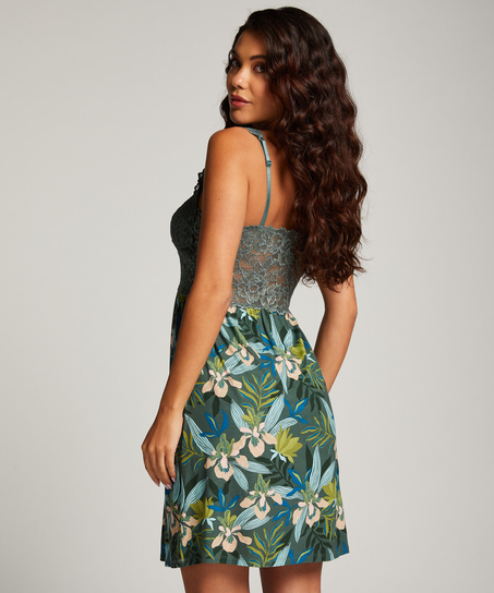 Nuisette Nora dentelle, Vert