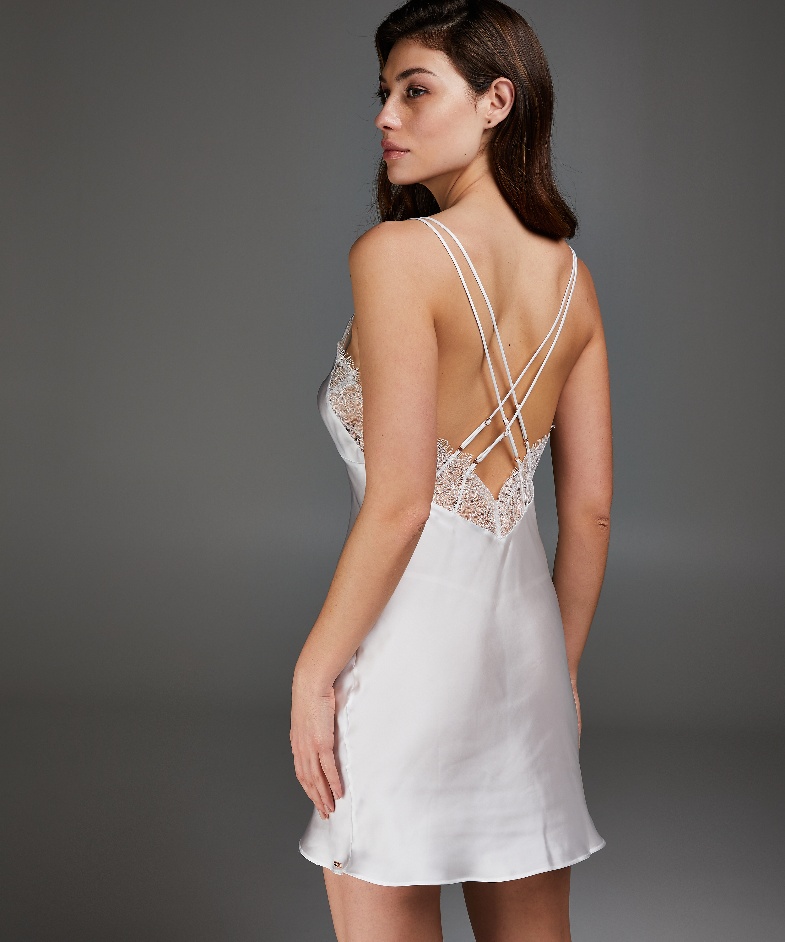 Slipdress Satin Lily, Wei&szlig;, main