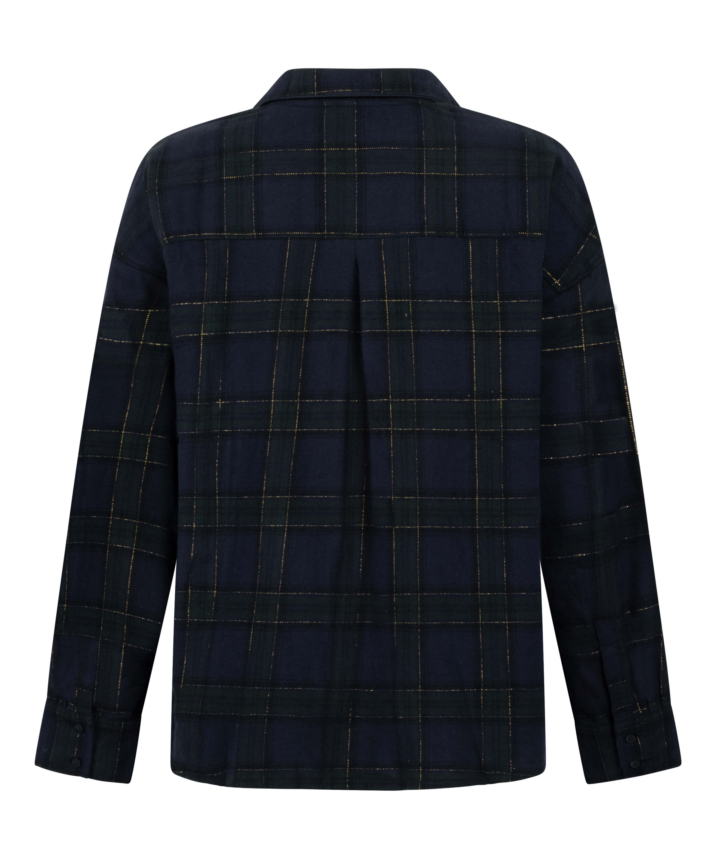 Pyjamatop aus Flanell, Blau, main