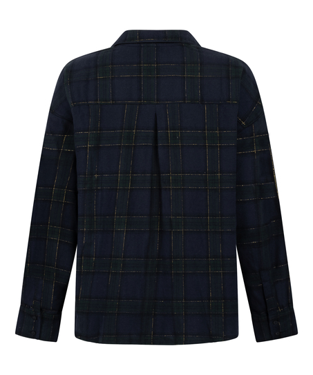 Pyjamatop aus Flanell, Blau