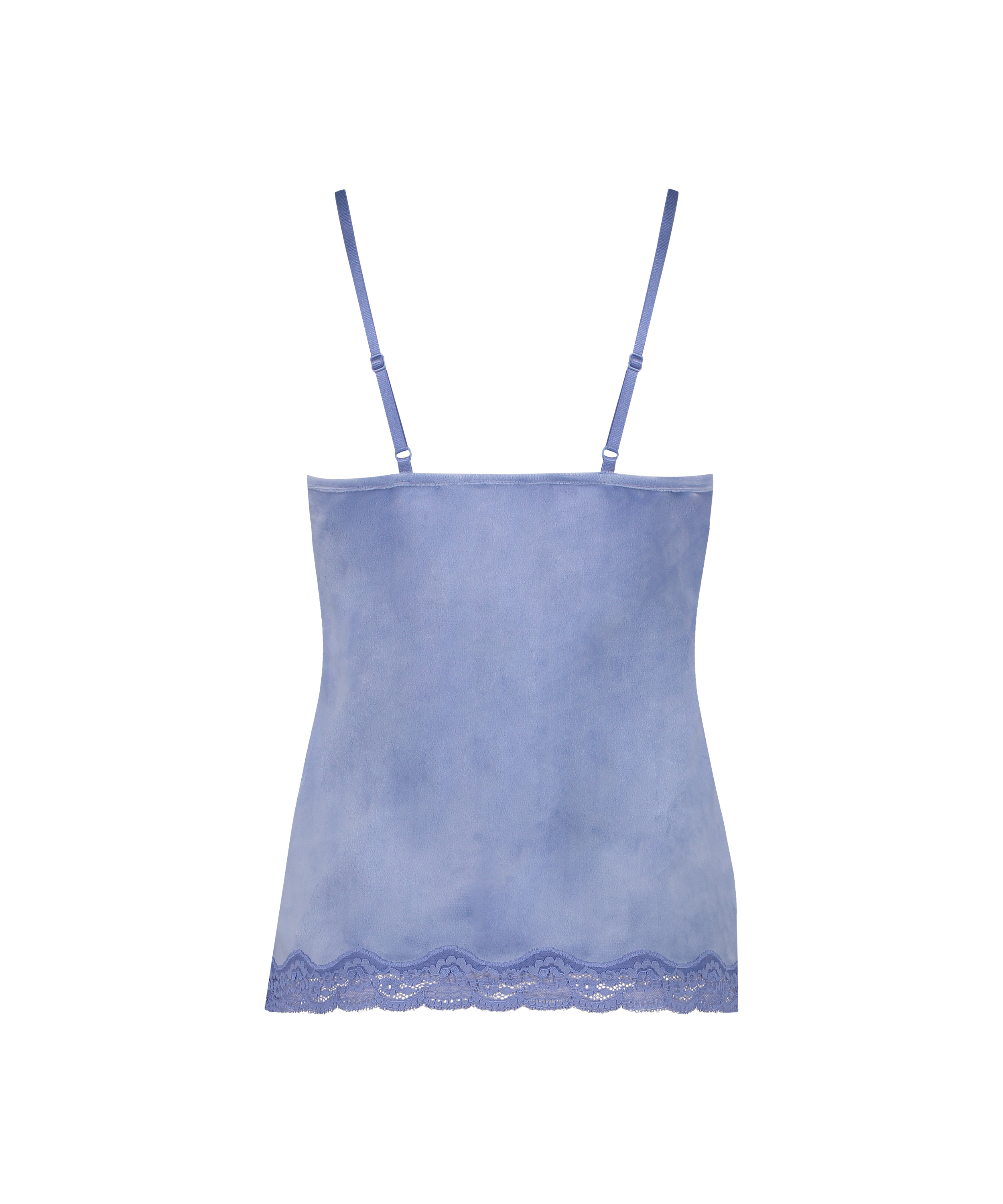 Cami Top Velours Lace, Blau, main