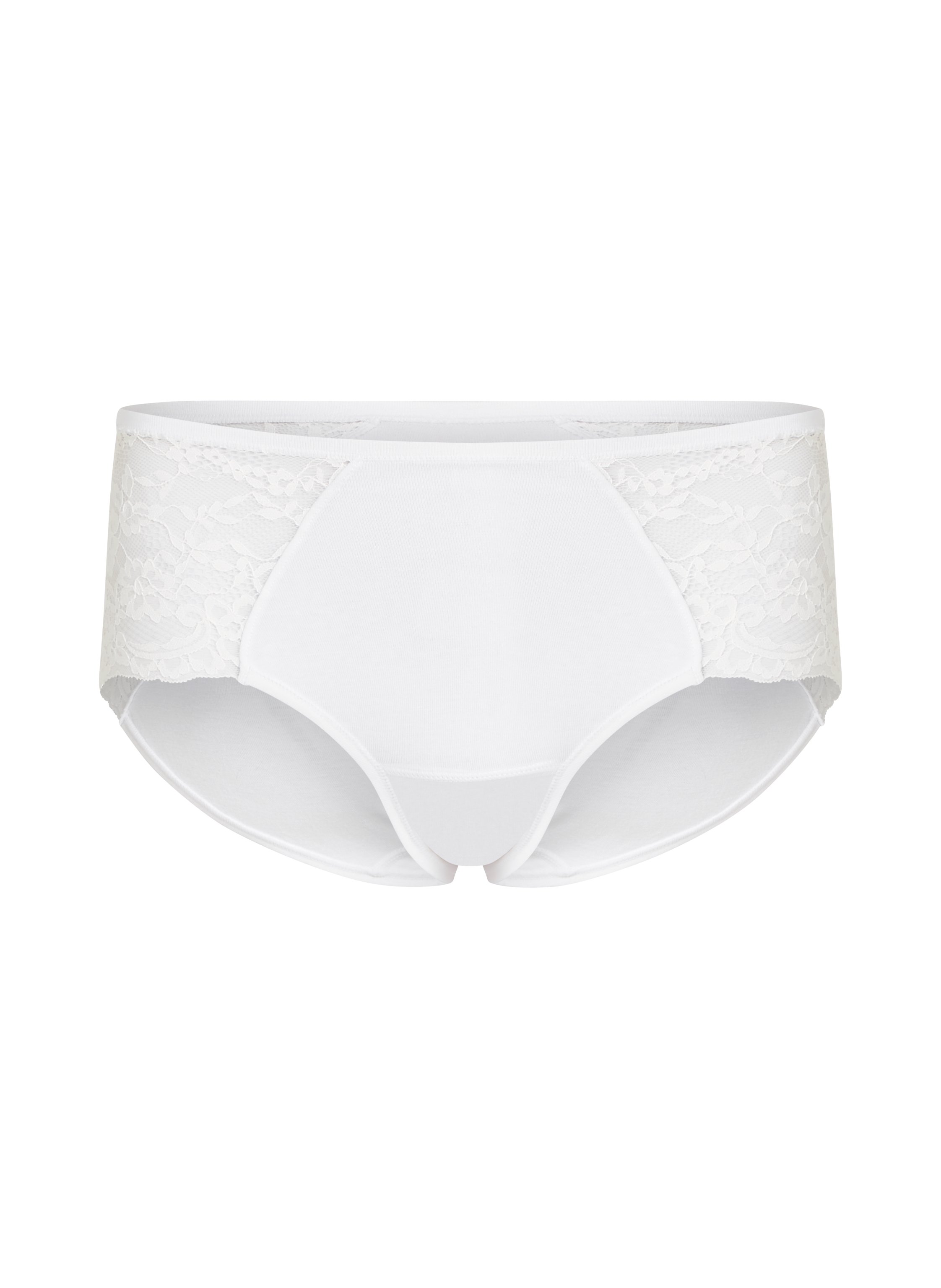 Combinaison en dentelle longueur midi, Blanc, main