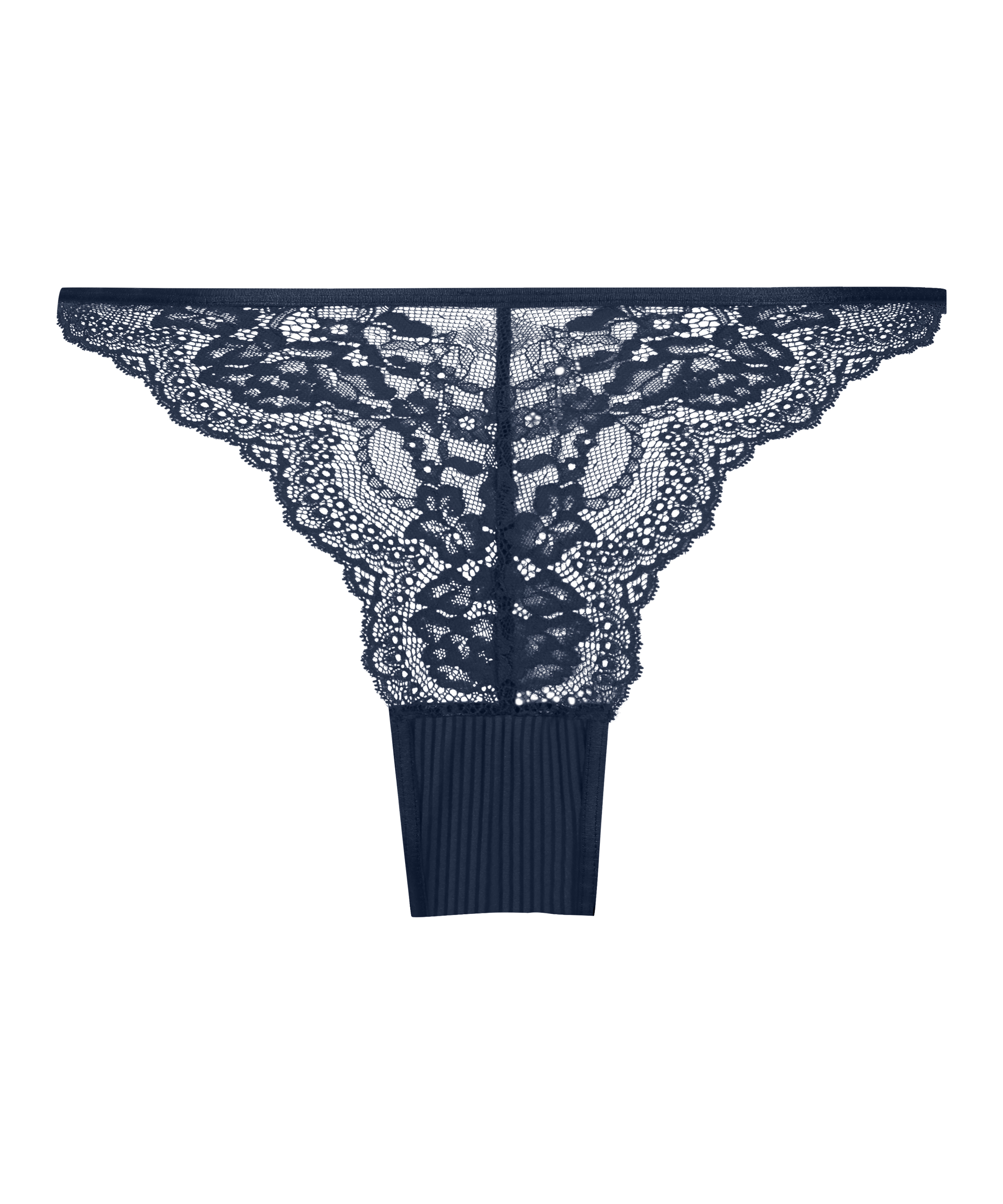 Slip brésilien jambes hautes Kaiden, Bleu, main