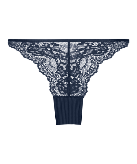 Slip brésilien jambes hautes Kaiden, Bleu