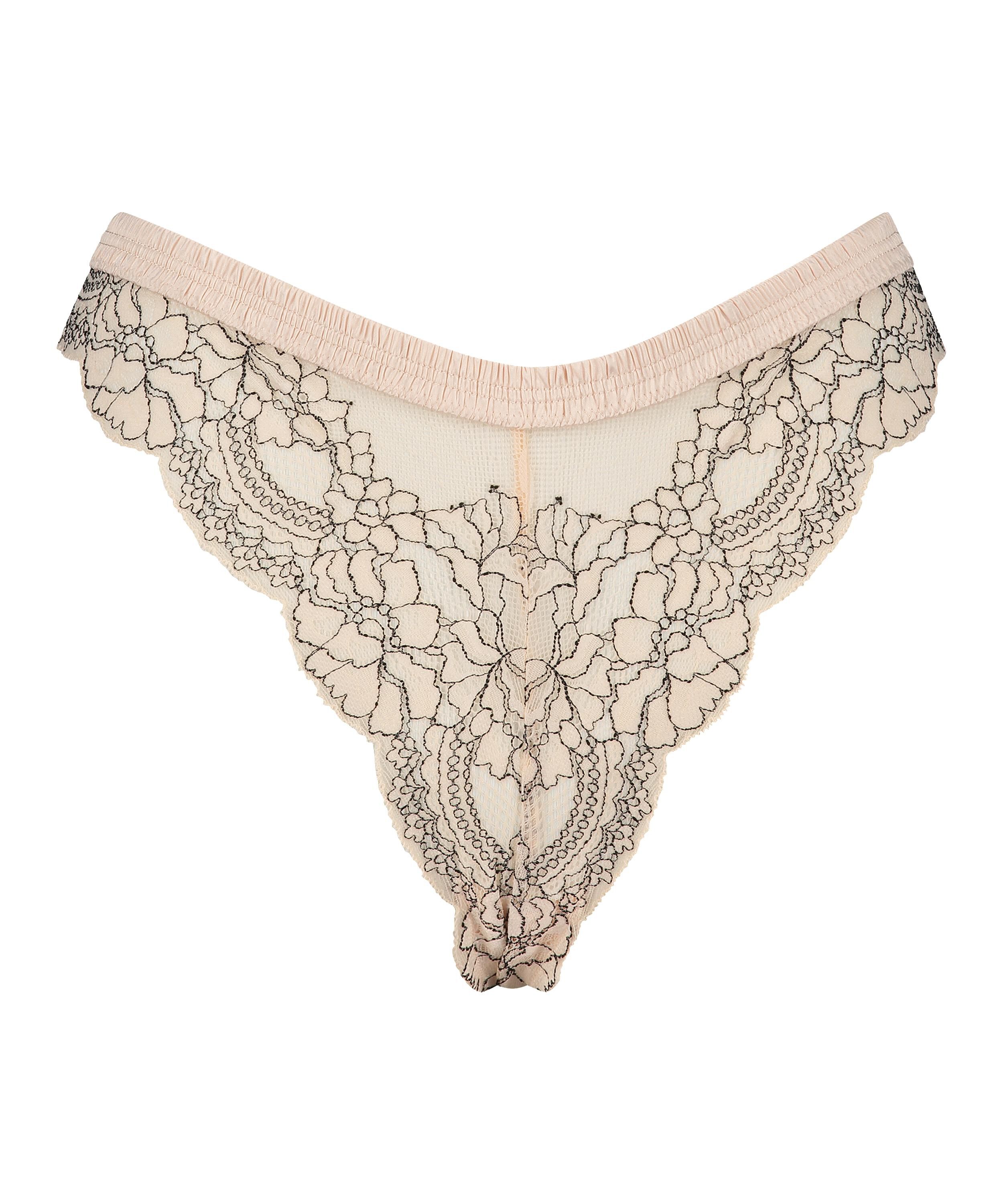 Slip brésilien échancré Yvo, Rose