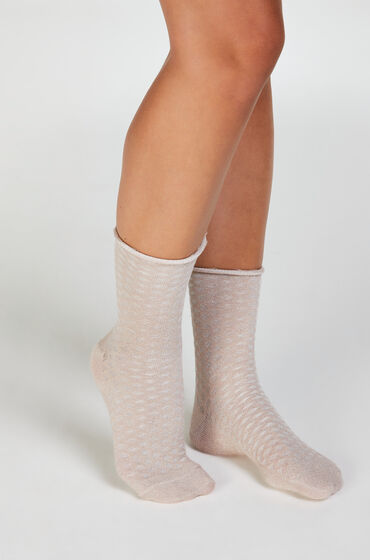 Hunkemöller Chaussettes Lurex Beige