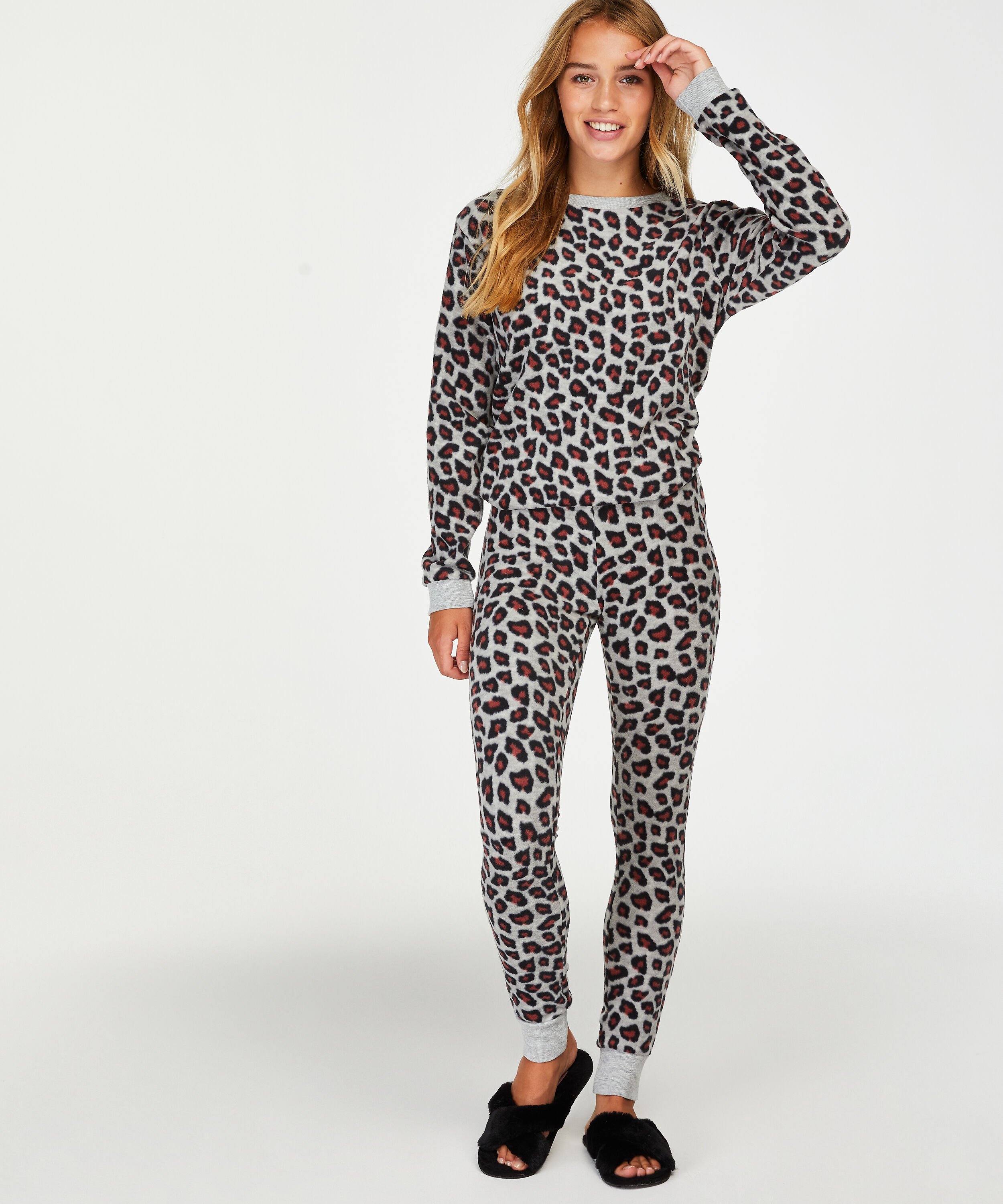 leggings en micro-polaire, Gris