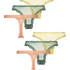 Lot de 6 slips brésiliens, Jaune