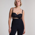 Nahtloser korrigierender Thigh Slimmer, Schwarz