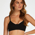 Bralette Rib Baddie, Schwarz