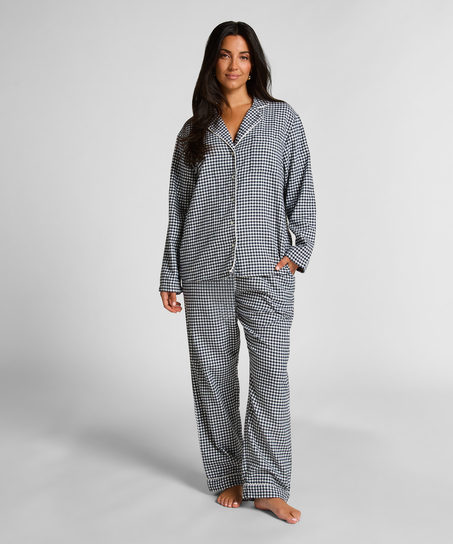 Pyjamatop Flanel Essentials, Blau