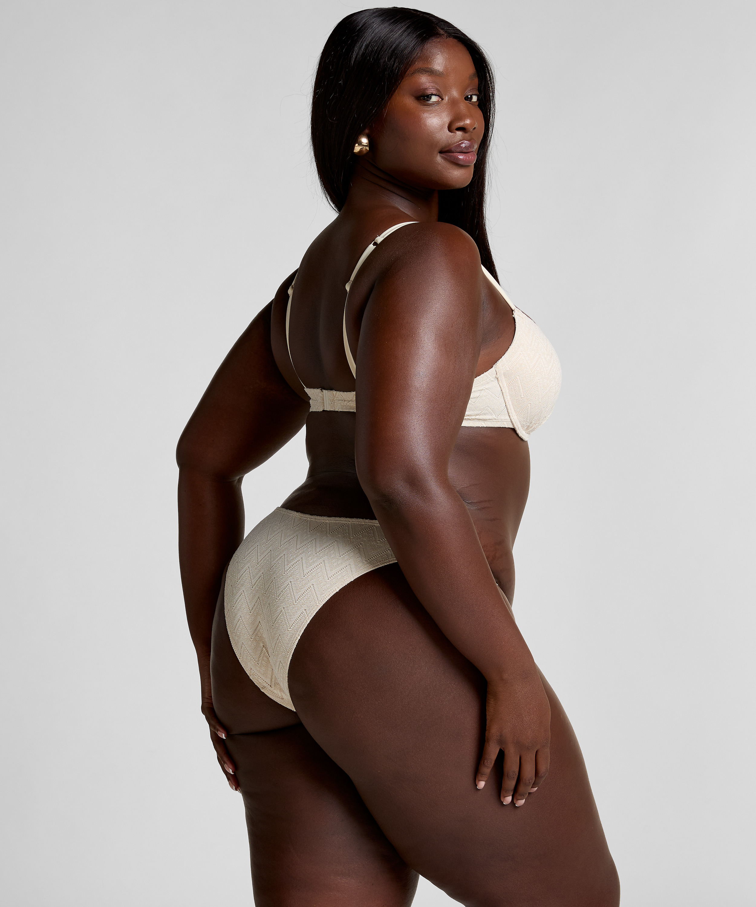 Bikini Slip Crochet, Weiß, main