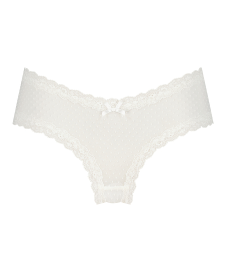 Slip brésilien V-shape mesh, Blanc