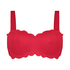 Bandeau Bikini-Oberteil Scallop, Rose