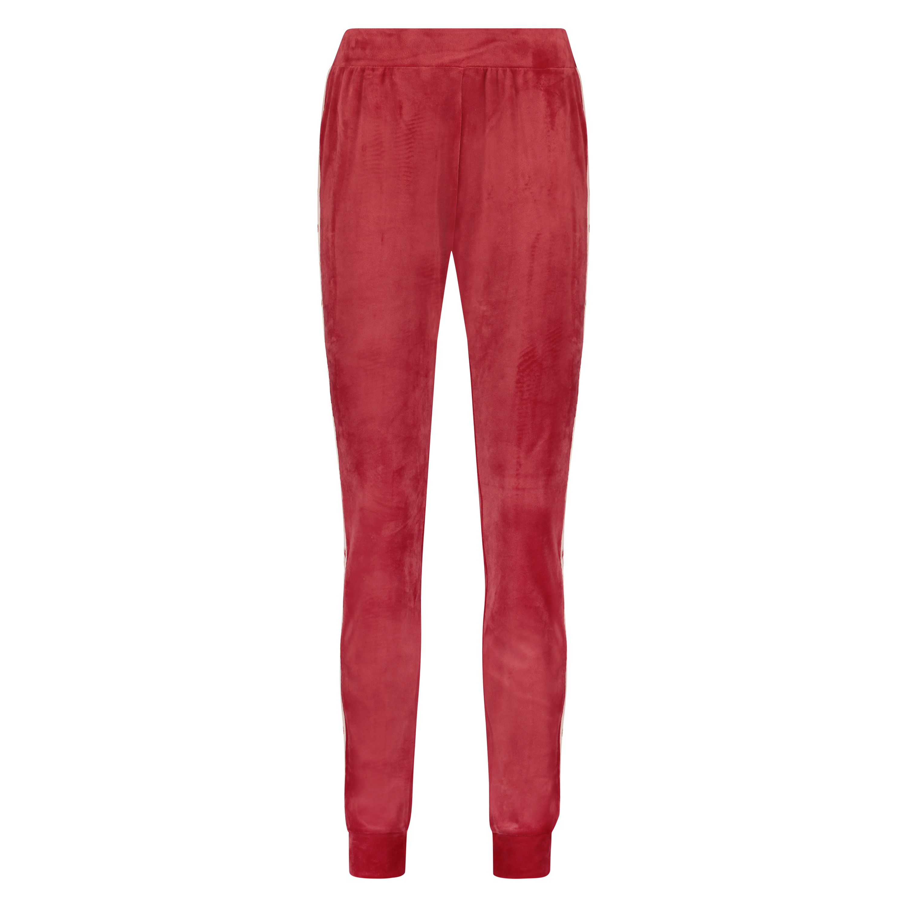 Jogginghose aus Velours mit Herzchen-Motiv, Rot, main