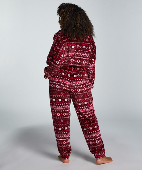 Onesie aus Fleece, Rot