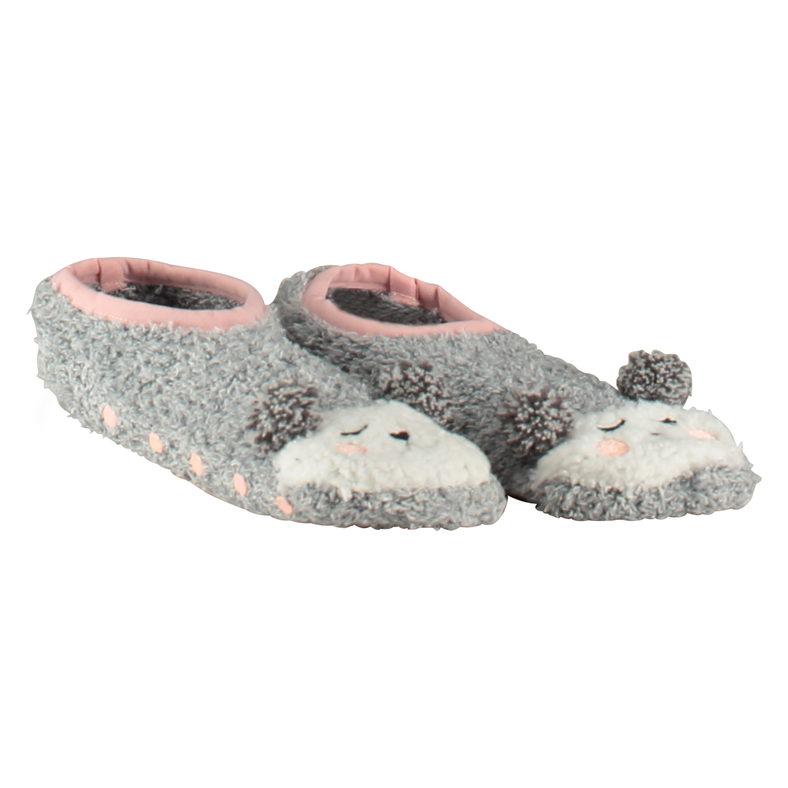 Slipper-Socken Animal, Grau, main