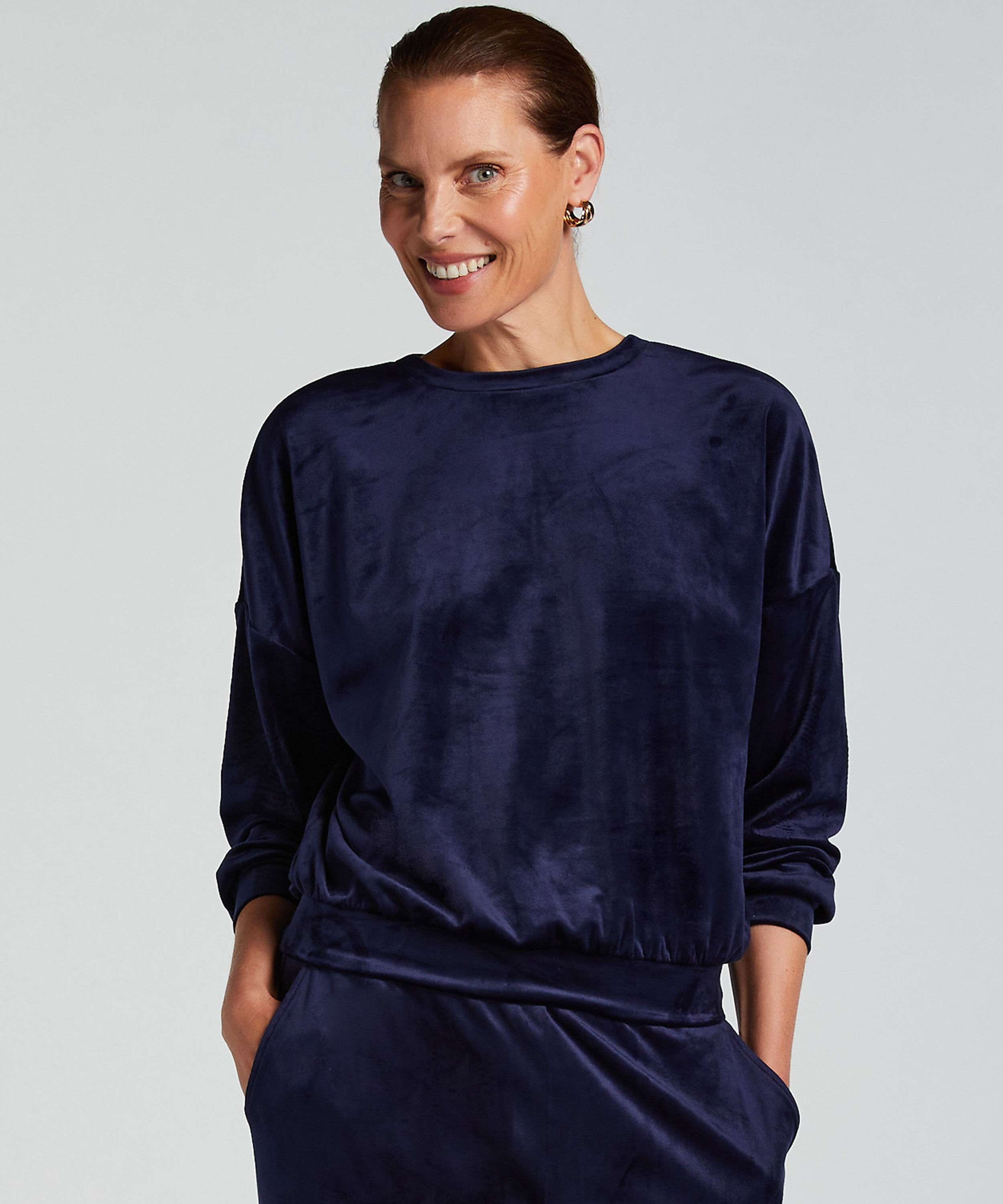 Velours Top, Blau