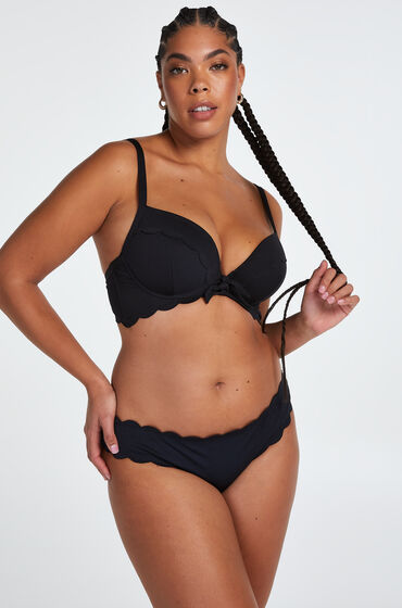 Hunkemöller Rio Bikini-Slip Scallop Schwarz