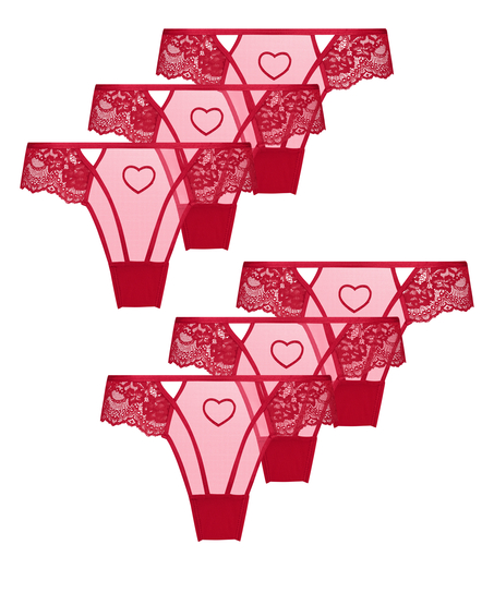 6er-Pack Brazilians, Rot