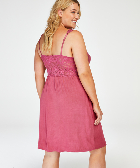 Slipdress Modal Lace mit Spitze, Rose
