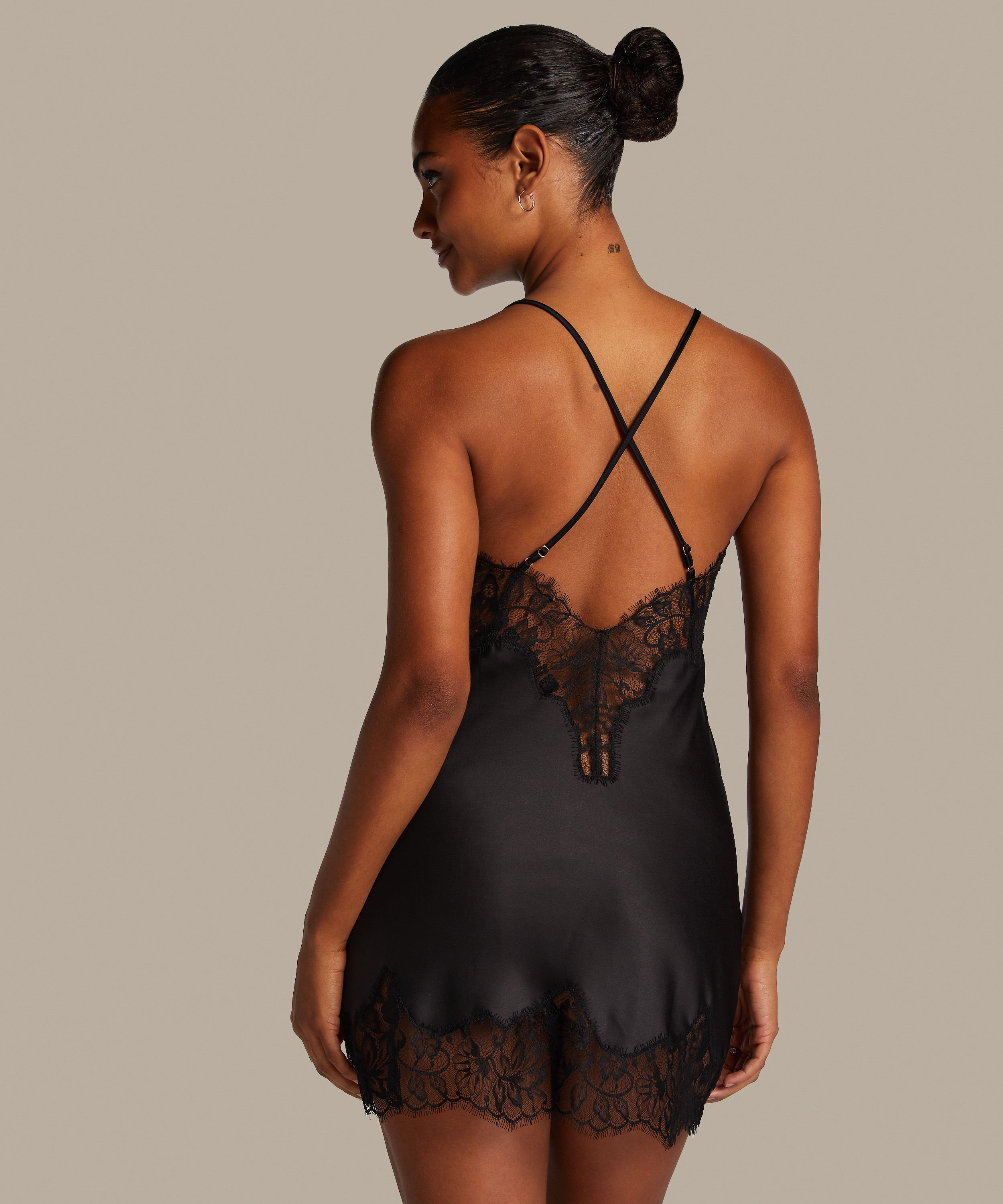 Slipdress Valerie, Schwarz, main