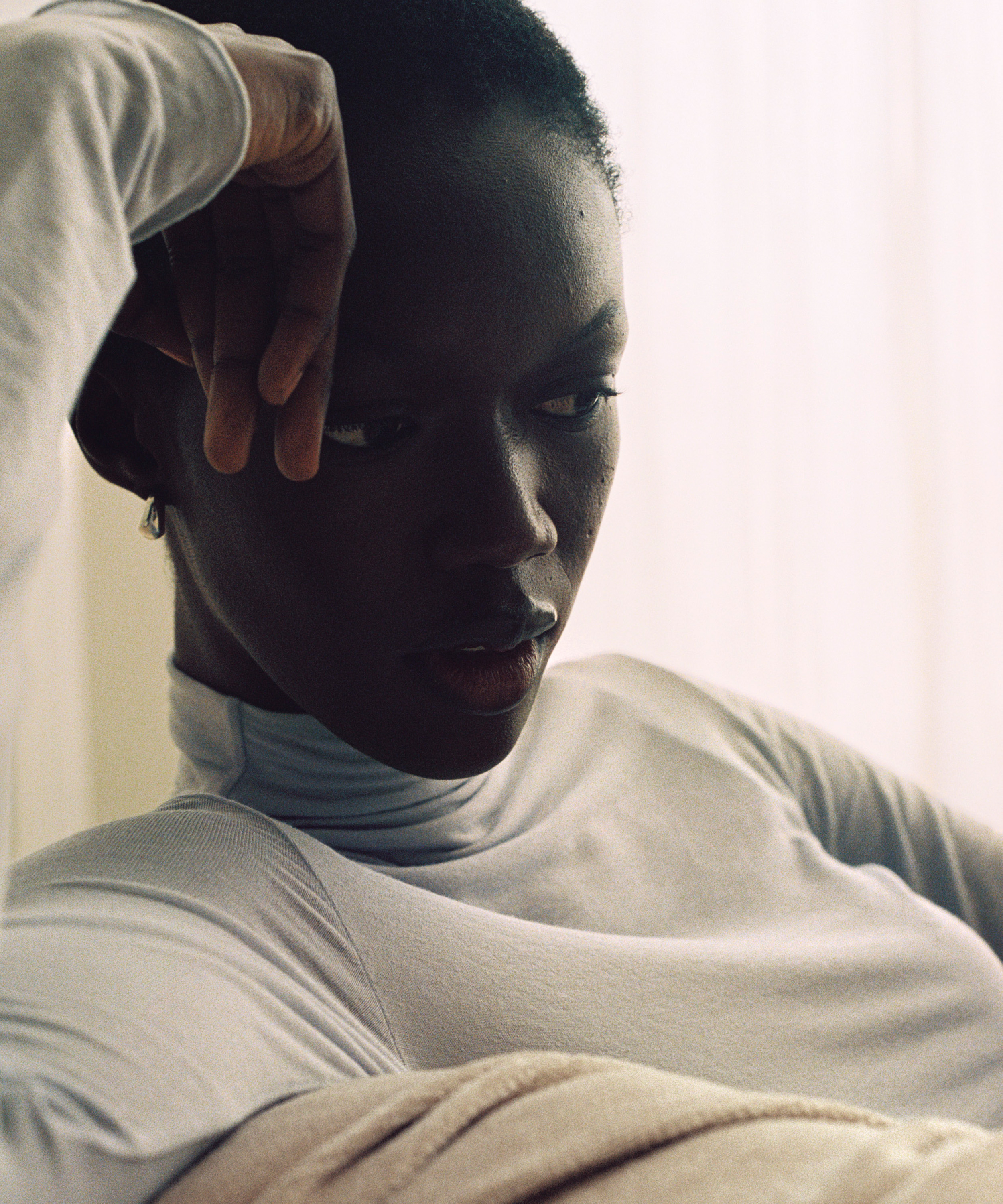 Himmlisch weiches Shirt aus Kaschmir-Mix mit Rollkragen, Blau, main