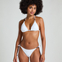 Haut de bikini triangle coquillage, Blanc
