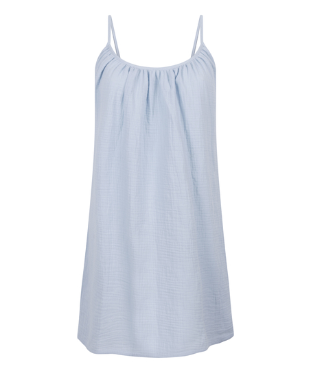 Musselin-Slipdress, Blau
