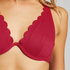 Unwattiertes Bügel-Bikini-Top Scallop, Rose