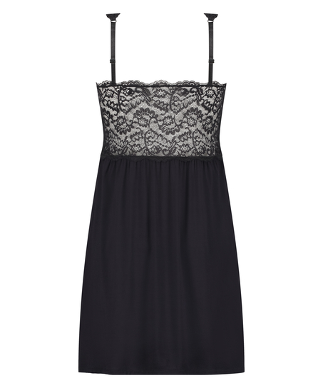 Slipdress Nora Lace, Schwarz