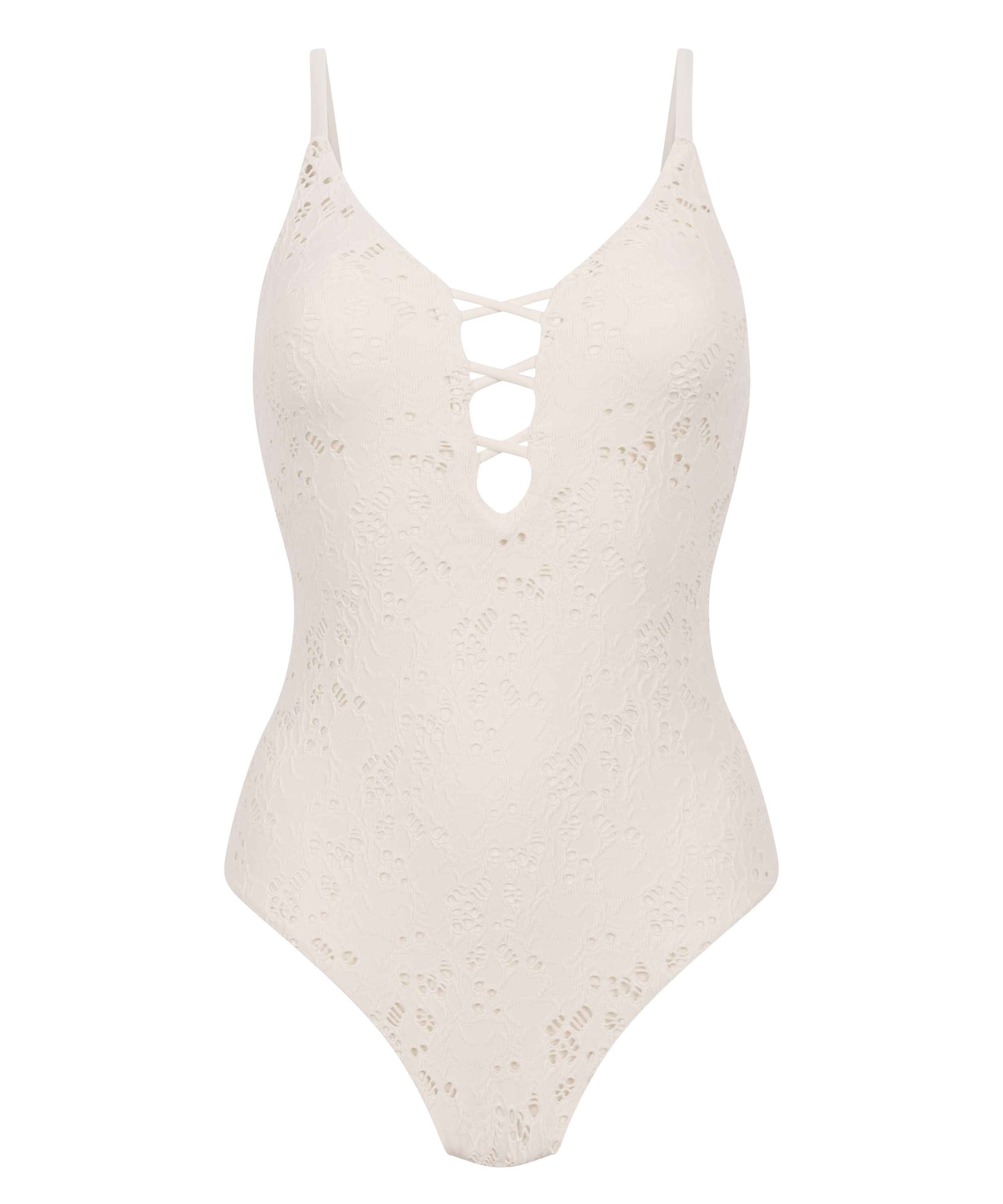 Maillot de bain en crochet, Blanc, main