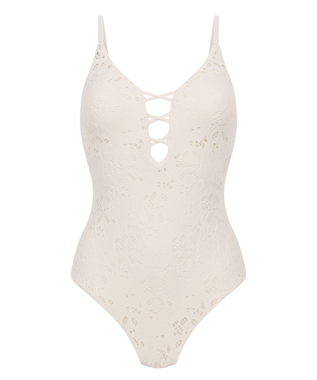 Maillot de bain en crochet, Blanc