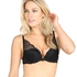 Padded underwired push-up bra Lisa, Schwarz