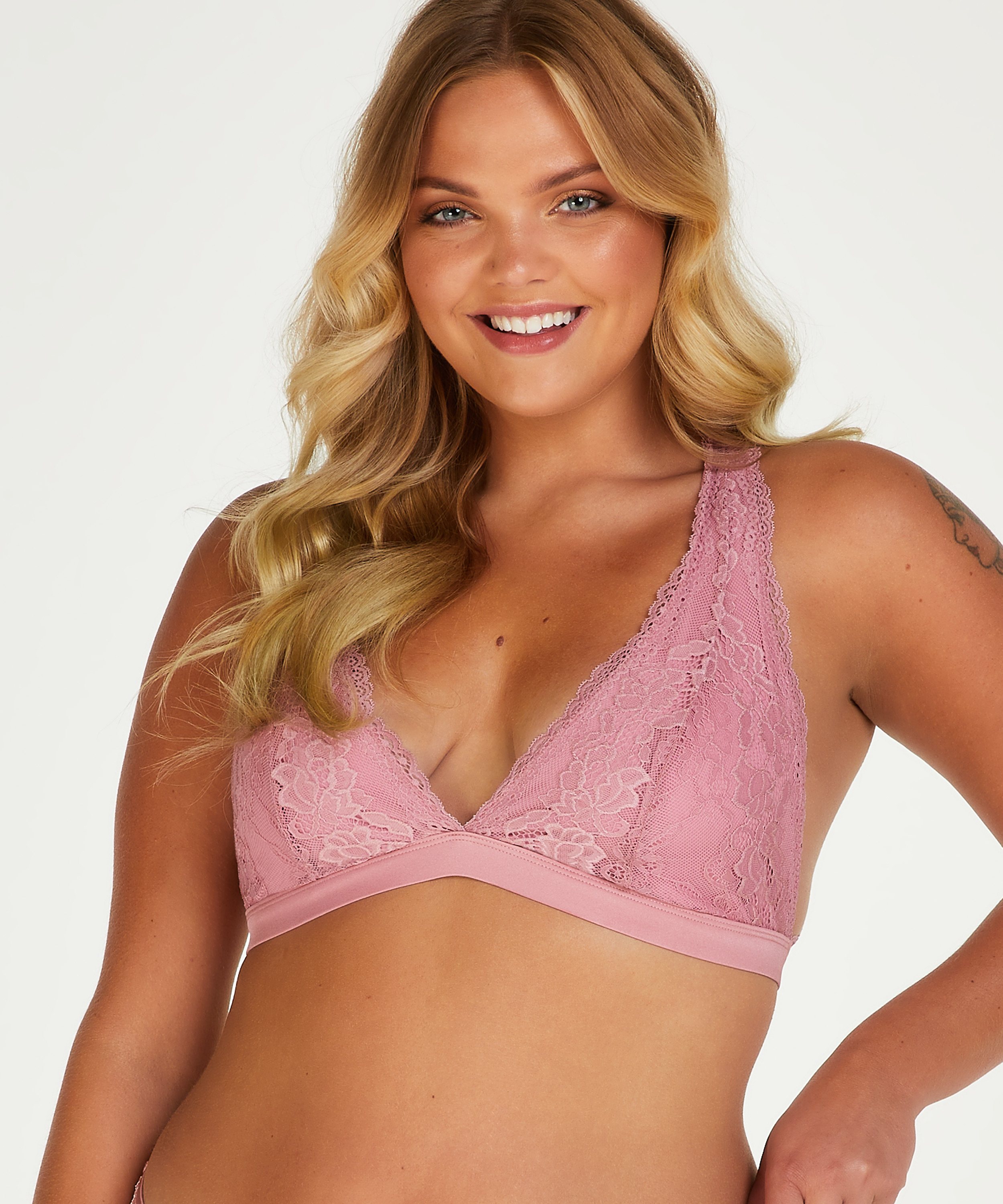 Bralette Alexis, Rose, main