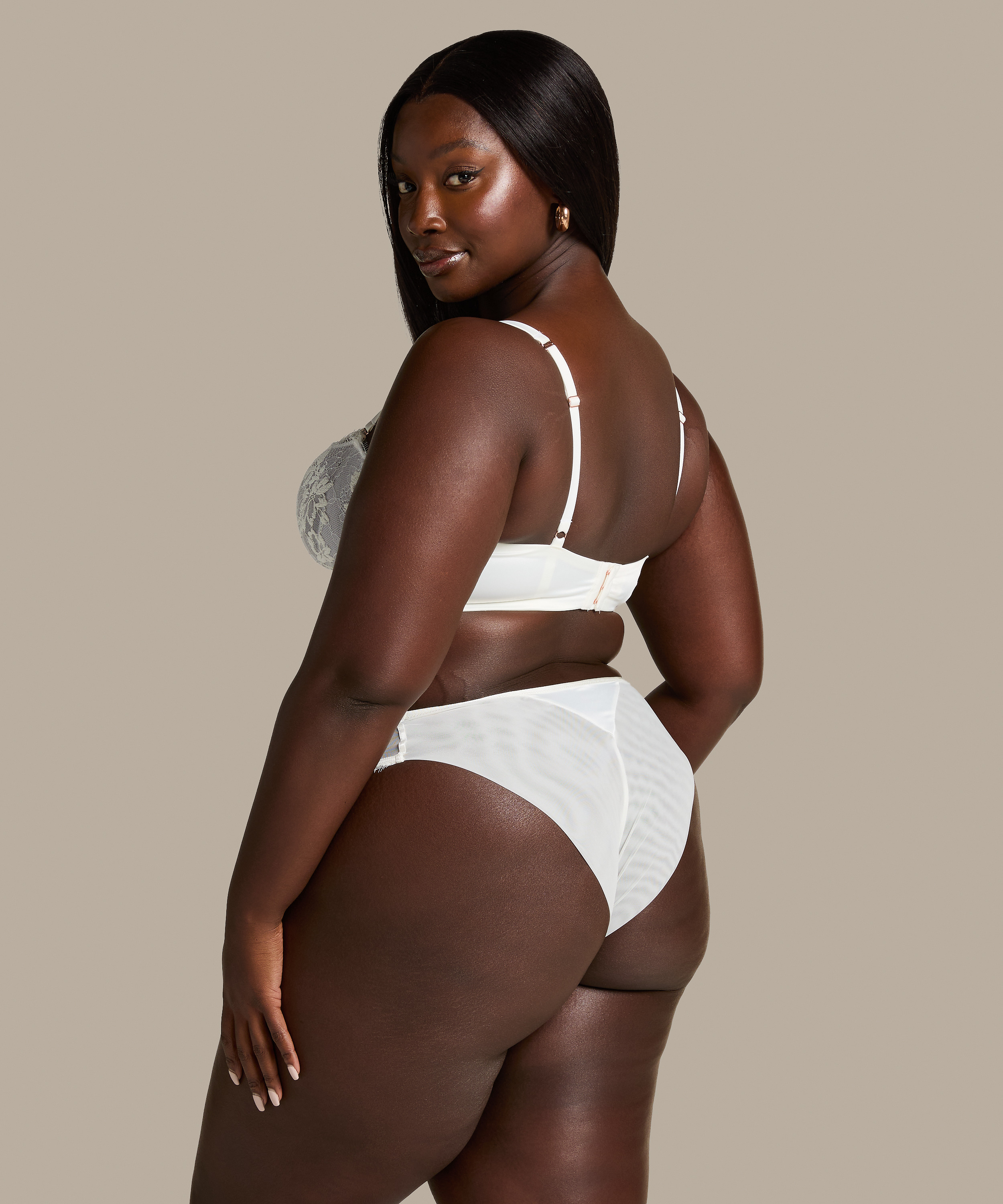 Unwattierter Longline-Bügel-BH Tiah, Weiß, main