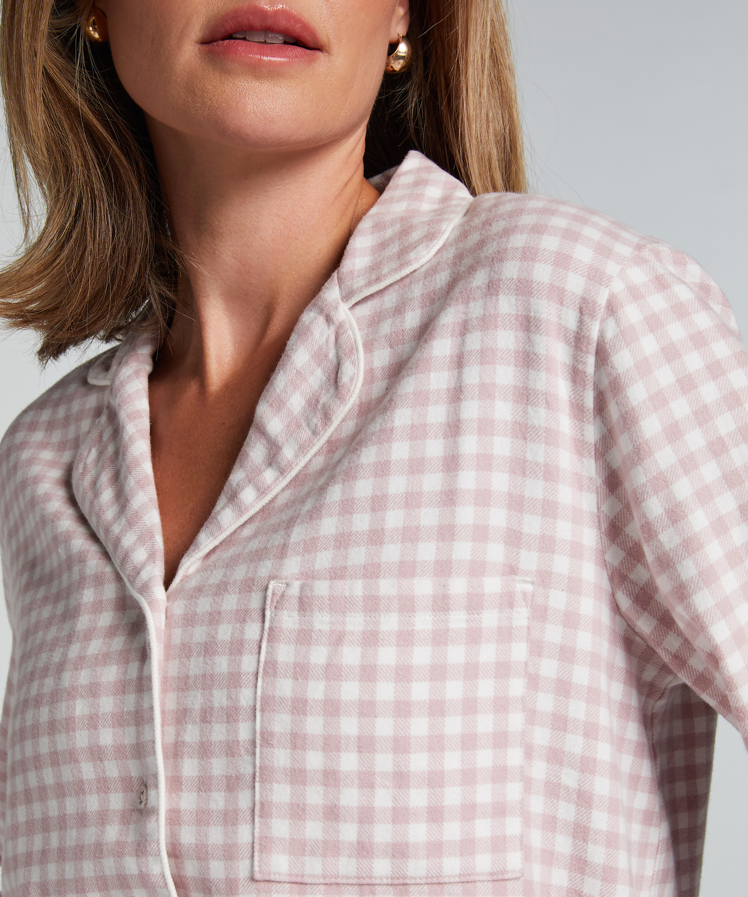 Haut de pyjama Flanel Essentials, Violet, main