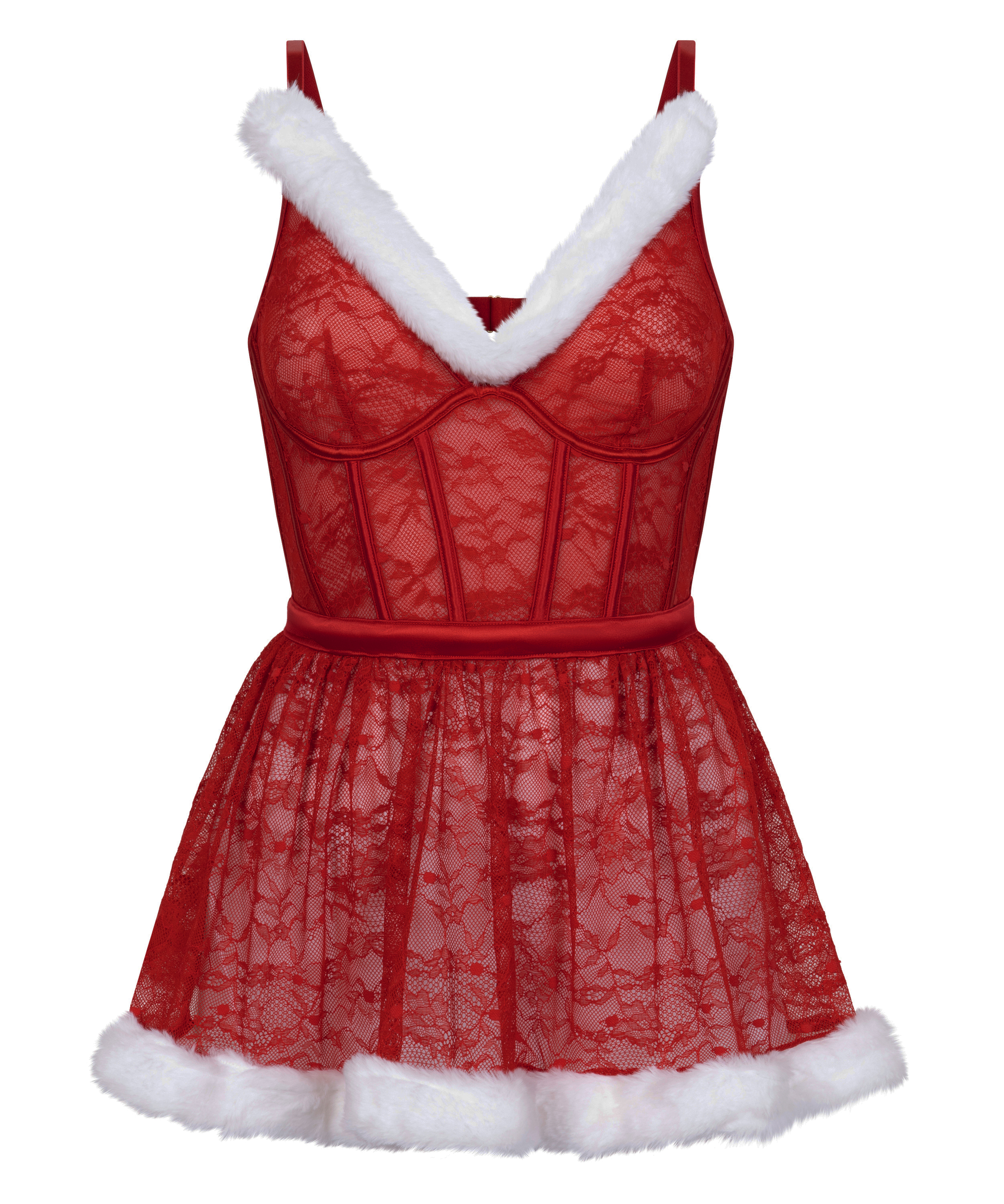 Wired Slipkleid Sexy Santa, Rot, main