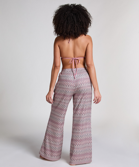 Pantalon en crochet Cali, Rose