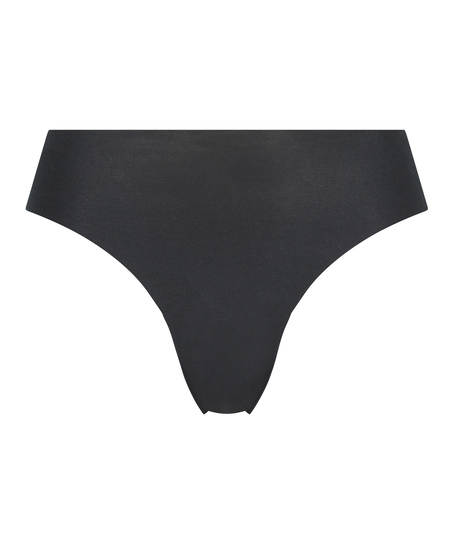 Slip invisible en coton, Noir
