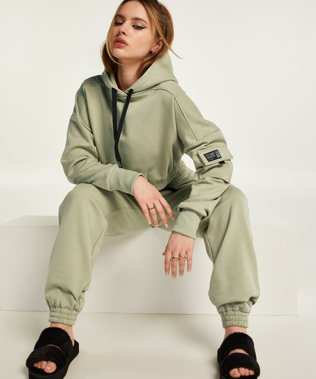 Cropped Hoodie Sweat Kim Petras, Grün