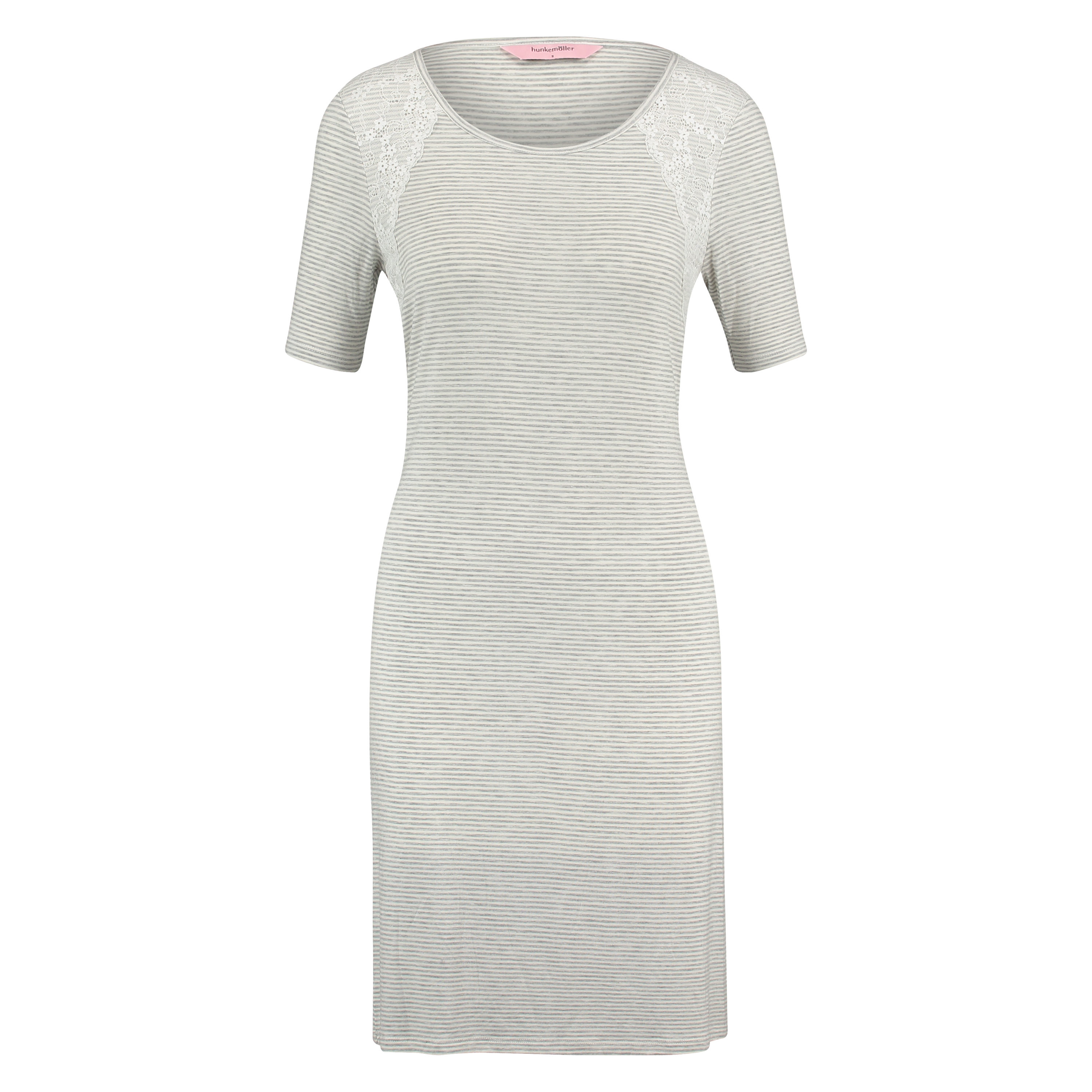 Nachthemd Rundhals, Grau, main