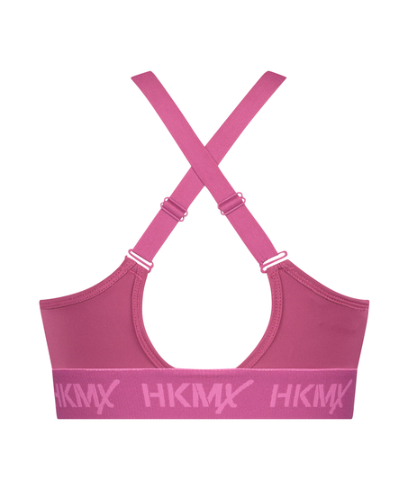 HKMX Soutien-gorge de sport The Crop Logo Level 1, Rose
