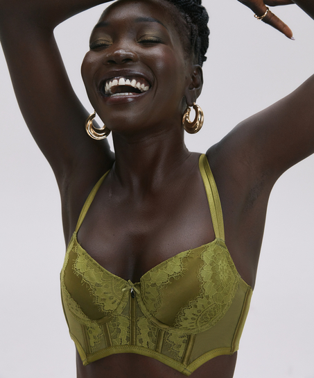 Vorgeformter Longline-Bügel-BH Amelie, Grün