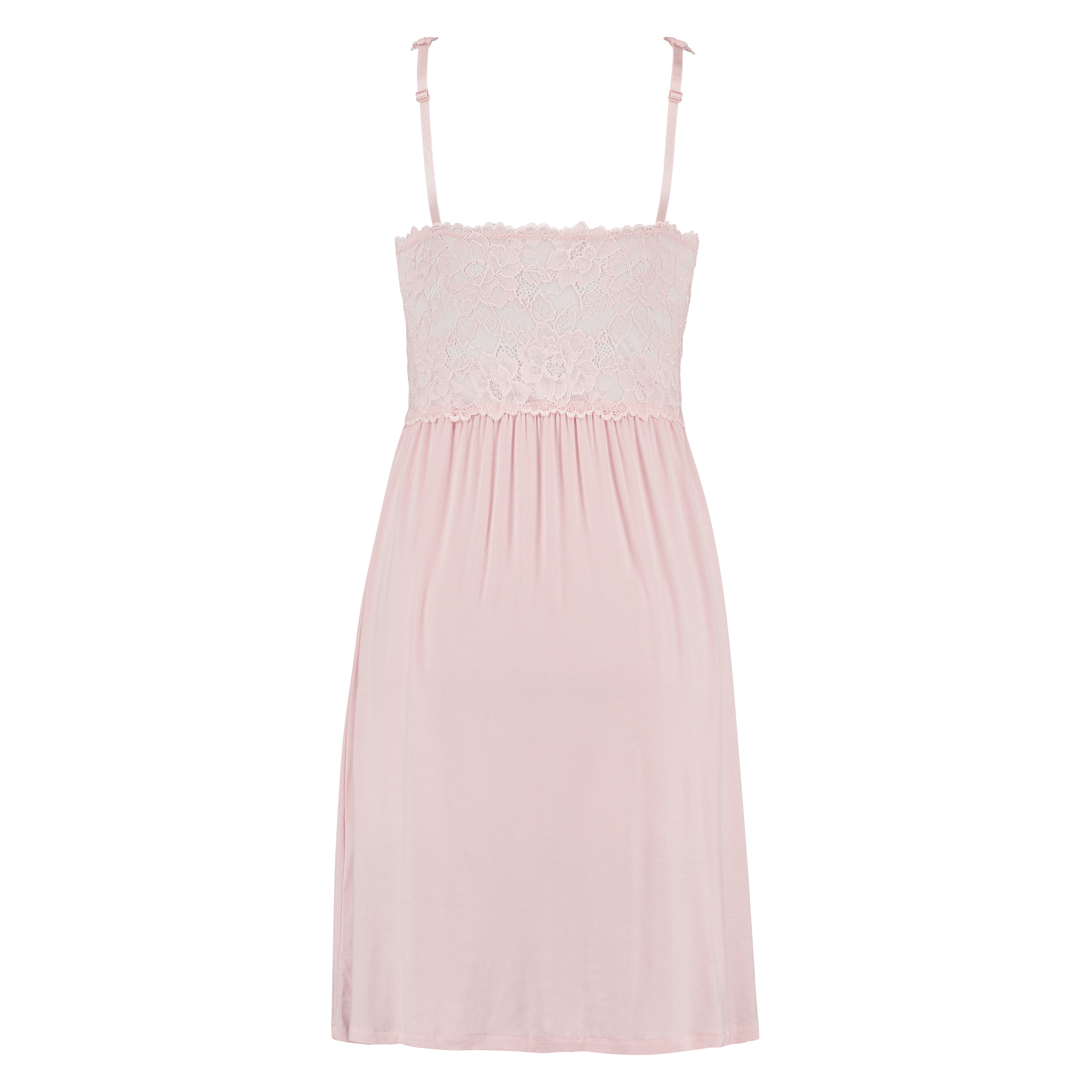 Slipdress Modal Lace mit Spitze, Rose, main
