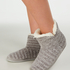 Pantoffeln aus Chenille, Grau