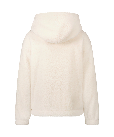 Hoodie aus Fleece Snuggle, Weiß