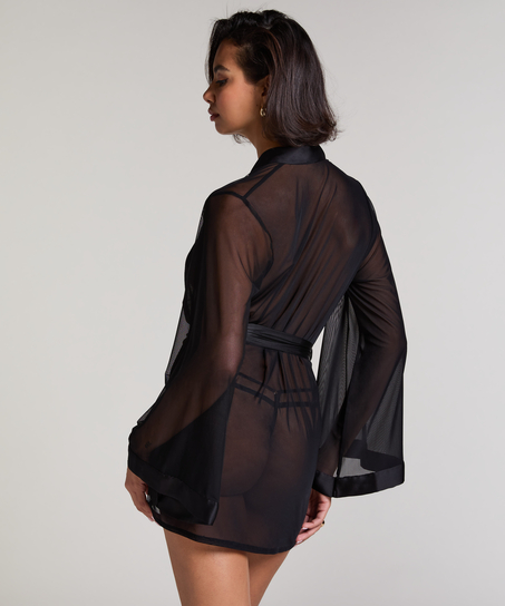 Kimono Maxime Tulle, Schwarz