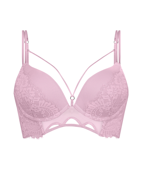 Wattierter Longline-Push-up-Bügel-BH Lidia, Rose
